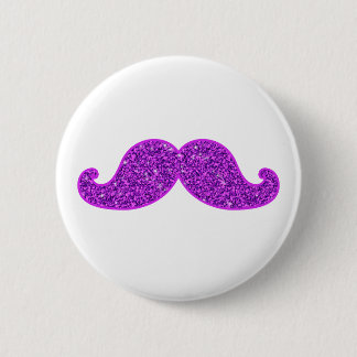 Bóton Redondo 5.08cm Brilho roxo do bigode retro feminino do