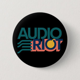 Bóton Redondo 5.08cm Broche de Círculo do Logotipo da Banda Audio Riot