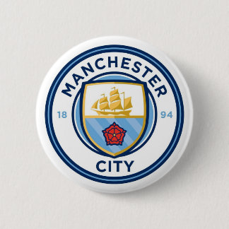Bóton Redondo 5.08cm Broche do Manchester City