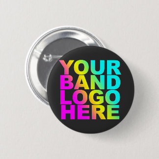BÓTON REDONDO 5.08CM BROCHE LOGO DA SUA BANDA