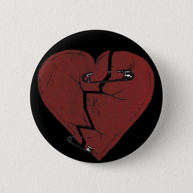 Bóton Redondo 5.08cm BrokenHeart (Frente)