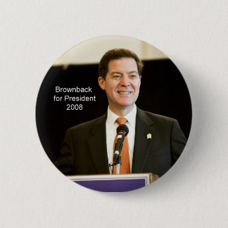 Bóton Redondo 5.08cm Brownback para o presidente Botão