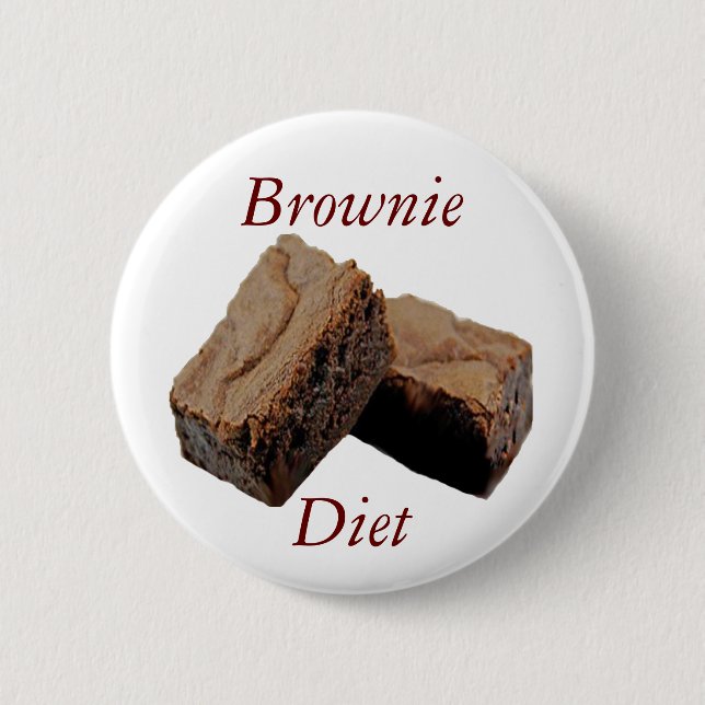 Bóton Redondo 5.08cm Brownie Diet (Frente)