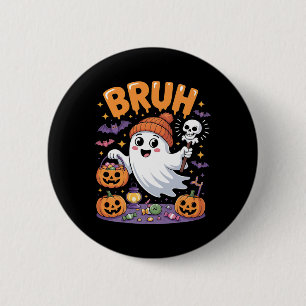 Bóton Redondo 5.08cm Bruh Ghost Halloween Candy Cute Ghost Kids