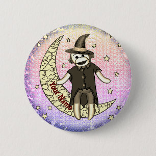 Bóton Redondo 5.08cm bruxa-macaco