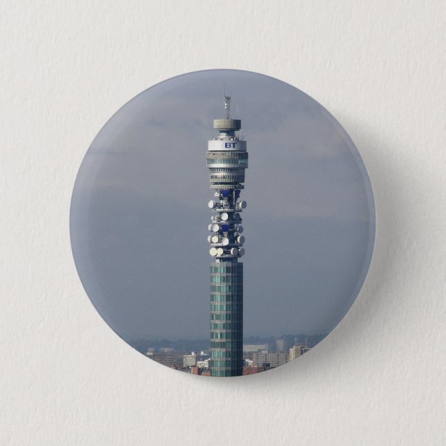Bóton Redondo 5.08cm BT Tower, Londres, Inglaterra. (Frente)
