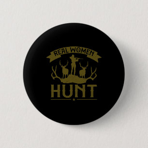 Bóton Redondo 5.08cm Buck Deer Hunter Hunt Mulher Real