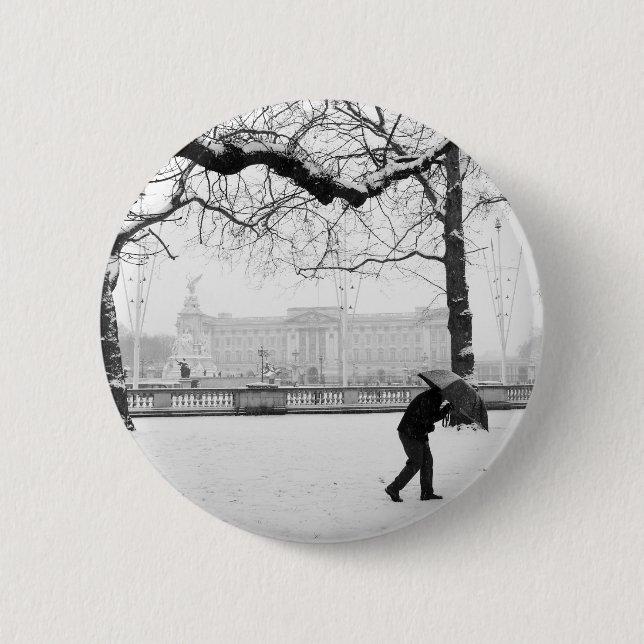 Bóton Redondo 5.08cm Buckingham Palace Londres (Frente)