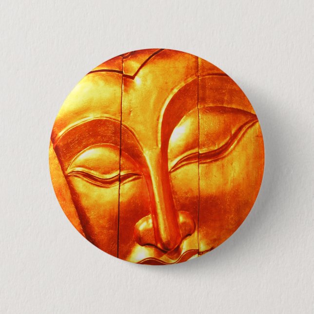 Bóton Redondo 5.08cm Buddha dourado (Frente)
