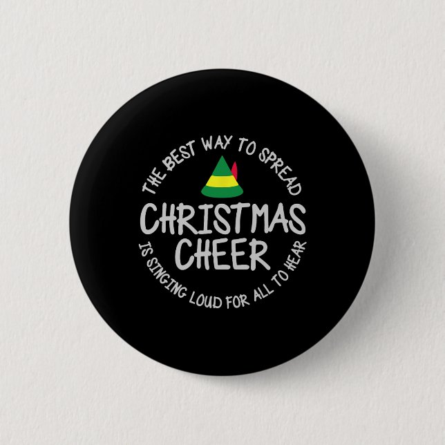 Bóton Redondo 5.08cm Buddy Elf Natal Cheer 2024 (Frente)