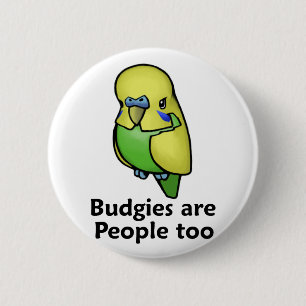 Bóton Redondo 5.08cm Budgies é pessoas demasiado
