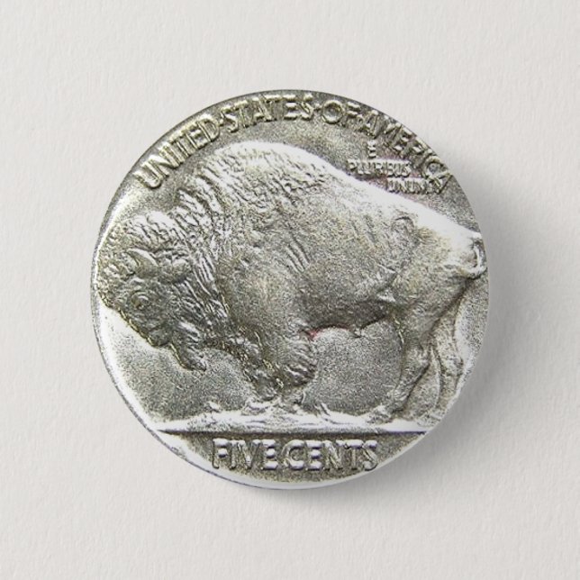 BÓTON REDONDO 5.08CM BUFFALO NICKEL (Frente)