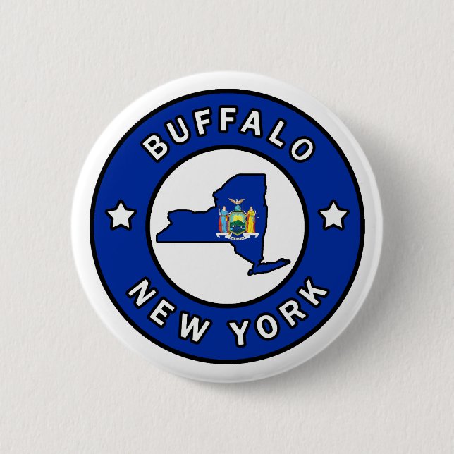 Bóton Redondo 5.08cm Buffalo Nova York (Frente)