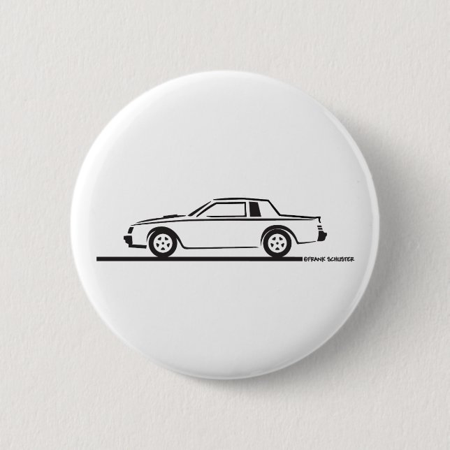 Bóton Redondo 5.08cm Buick Grand National de 1987 (Frente)