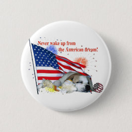 Bóton Redondo 5.08cm Buldogue inglês - sonho americano