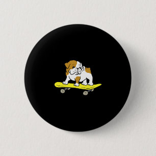 Bóton Redondo 5.08cm Buldogue Skateboard Dog Skater Buldogue