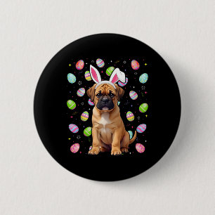 Bóton Redondo 5.08cm Bullmastiff Cão Páscoa Cegos Caça-Ovo Caça Coelhin