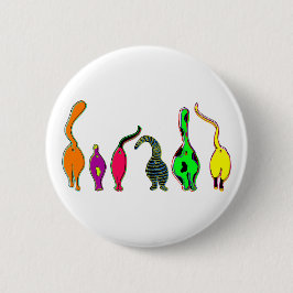 Bóton Redondo 5.08cm Bumbuns Coloridos de Gatos