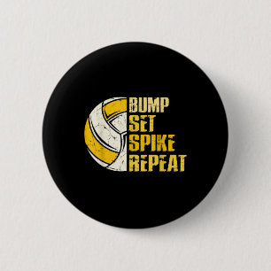 Bóton Redondo 5.08cm Bump Set Spike Repete Diversão De Voleibol