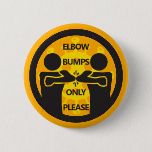 Bóton Redondo 5.08cm "Bumps De Cotovelo Apenas, Por Favor"