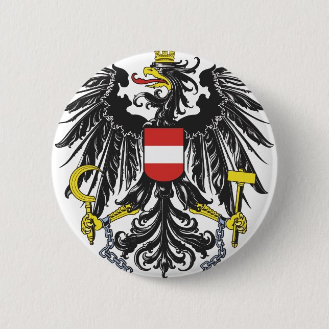 Bóton Redondo 5.08cm Bundesadler Áustria (Frente)