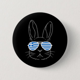 Bóton Redondo 5.08cm Bunny Ears Sungles Funny Páscoa 2025 Sinalizador d