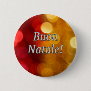 Bóton Redondo 5.08cm Buon Natale! Feliz Natal em italiano