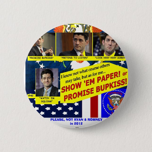 Bóton Redondo 5.08cm BUPKISS! - Botão (Frente)