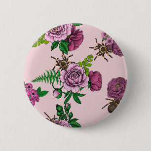 Bóton Redondo 5.08cm Buquês e tarântula