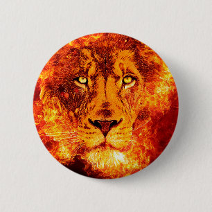 Bóton Redondo 5.08cm Burning Lion of Judah