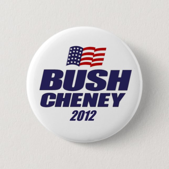 Bóton Redondo 5.08cm Bush Cheney 2012 (Frente)