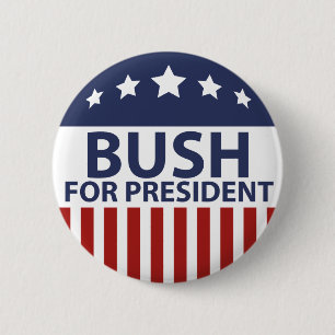 Bóton Redondo 5.08cm Bush para o presidente