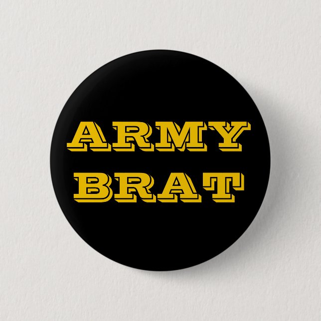 Bóton Redondo 5.08cm Button Army Brat (Frente)