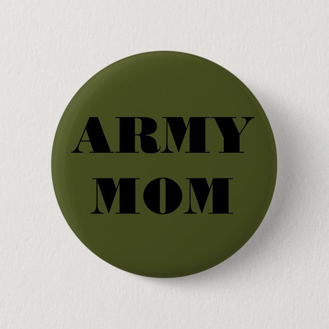 Bóton Redondo 5.08cm Button Army Mãe (Frente)