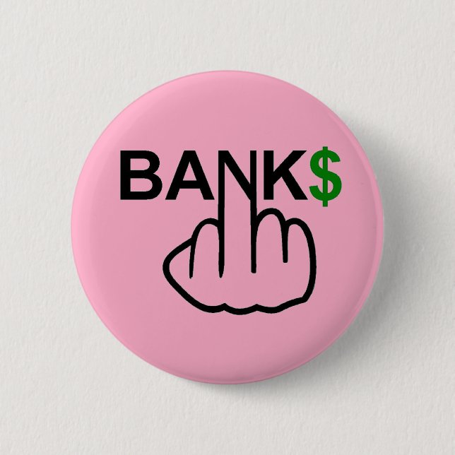 Bóton Redondo 5.08cm Button Banks Sacudir (Frente)