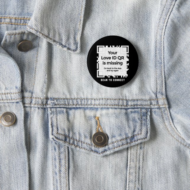 Bóton Redondo 5.08cm Button - BLACK - QR - PURE Collection (In Situ)