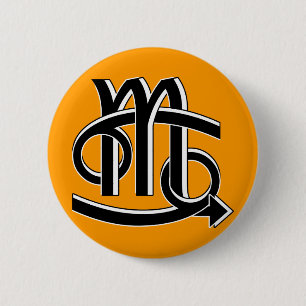 Bóton Redondo 5.08cm Bw dos sócios do cancer & da Escorpião