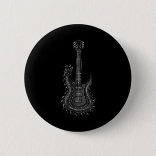 Bóton Redondo 5.08cm Bynd Rock And Roll Guitar S For Men Bynd Camiseta