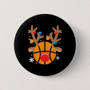 Bóton Redondo 5.08cm Bysketbyll Reindeer Divertido Bom Natal