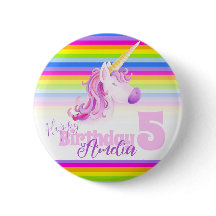 Cabeça de arco-íris unicórnio Cobra d'água 5 botão