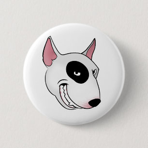 Bóton Redondo 5.08cm cabeça de bull terrier
