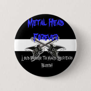 Bóton Redondo 5.08cm Cabeça de metal para sempre