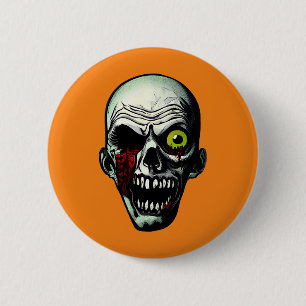 Bóton Redondo 5.08cm Cabeça Zombie