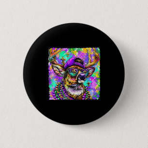 Bóton Redondo 5.08cm Caça ao Veado Mardi Gras New Orleans Camo Homens