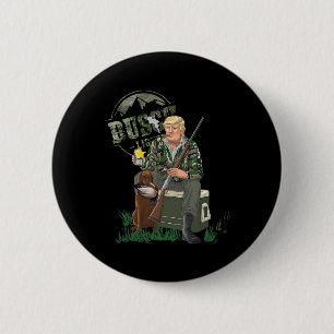 Bóton Redondo 5.08cm Caça Trump Camuflado Pato Eleição Mega 2024 Eleito