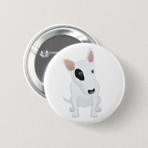 Bóton Redondo 5.08cm Cachorro de Estimação Bull Terrier Fofinho Amor de