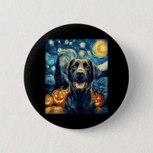 Bóton Redondo 5.08cm Cachorro Negro-Bonito Labrador Cachorro Halloween
