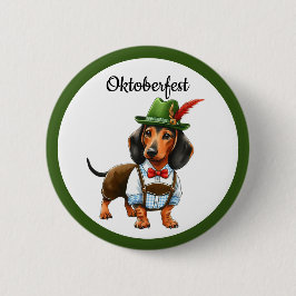 Bóton Redondo 5.08cm Cachorro Wiener do Oktoberfest