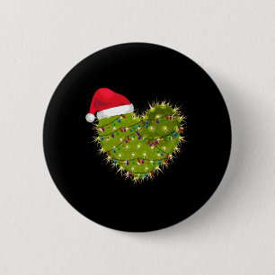 Bóton Redondo 5.08cm Cactus Heart Christmas