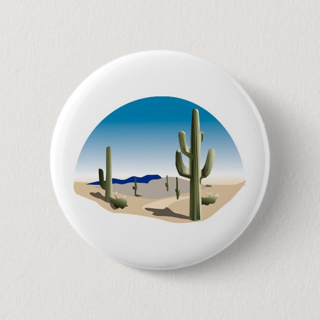 Bóton Redondo 5.08cm Cactus Prairie Scene (Frente)